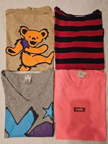 X-girl. MILK FED 티셔츠 4장 세트