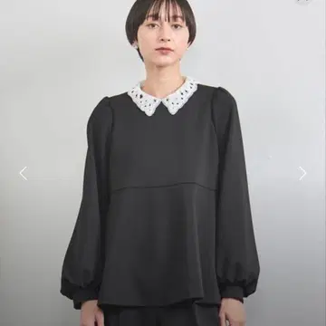 [ 새상품급 ] SPONGY 페플럼 블라우스 블랙 36