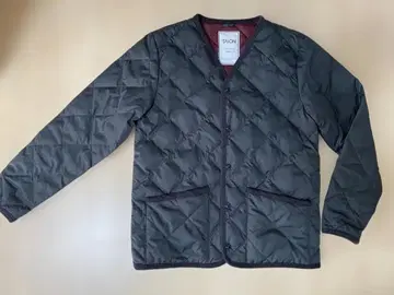 타이온 시티 파이핑 V넥 다운 가디건 다크 차콜 M