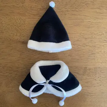 세키구치 봉제 인형용 케이프 모자 블랙 S 사이즈