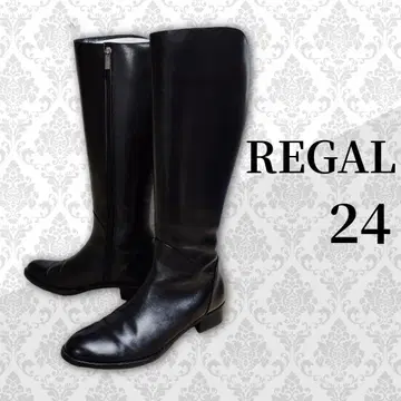 리걸 여성용 롱 부츠 천연 가죽 24 블랙