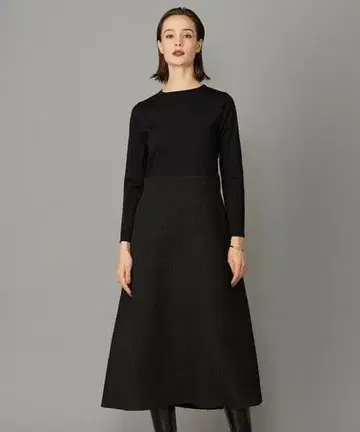 새상품 ICB / [세탁 가능] 니트 콤비 자카드 원피스