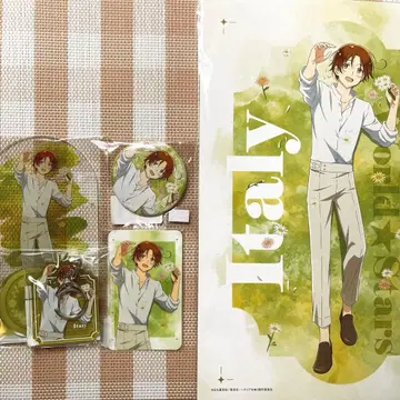 헤타리아 이탈리아 세트 Web 복권 아크릴 스탠드 캔뱃지 특전 카드