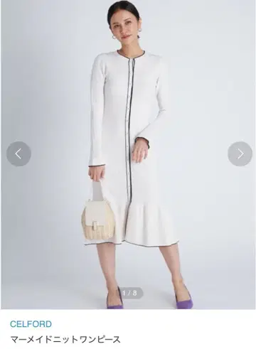 CELFORD 머메이드 니트 원피스 아이보리 38
