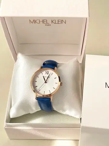 MICHEL KLEIN 아날로그 손목시계 화이트/블루
