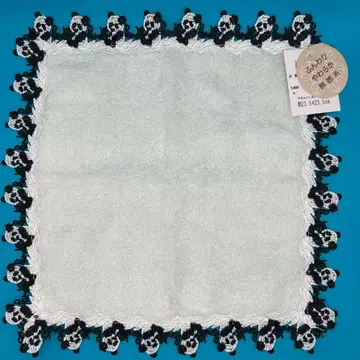 치카자와 레이스 손수건 구 팬더 옅은 그린