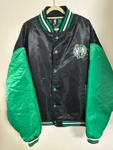보스턴 셀틱스 바시티 자켓 블랙/그린