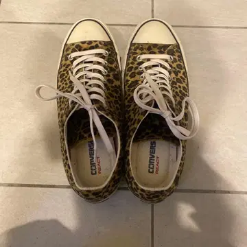 CONVERSE REACT 레오파드 무늬 스니커즈 US9.5