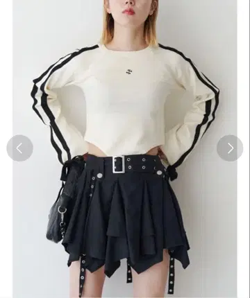 jouetie 리본 라인 니트 바디수트