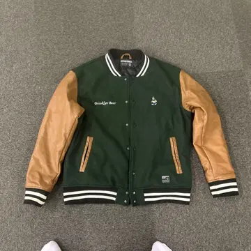 브루클린 베어 바시티 자켓 다크 그린