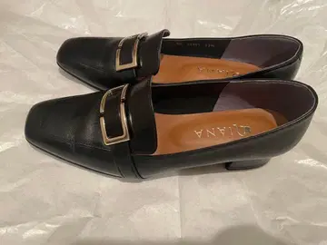 DIANA 스퀘어 로퍼 블랙 로퍼 낮은 힐