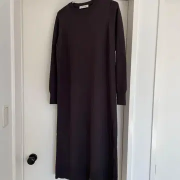 니트 롱 원피스 데미룩스 빔즈 빈티지 브라운