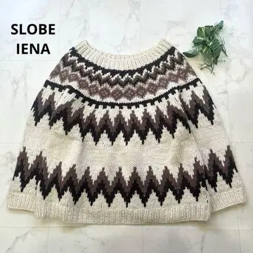 SLOBE IENA 핸드 페어아일 패턴 니트 노르딕 무늬 로우 게이지