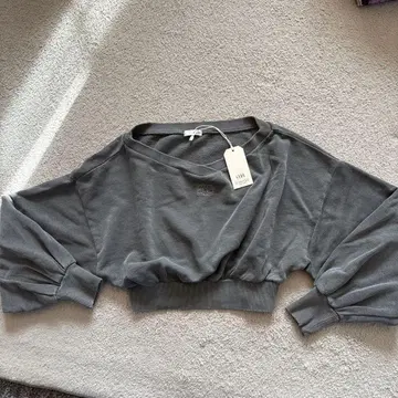 GYDA 그레이 크롭 맨투맨 F