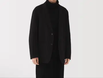 MUJI LAB 테일러드 자켓 캐시미어 혼방 자켓 M 블랙