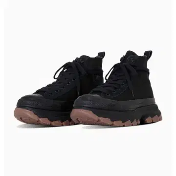 CONVERSE 블랙 하이컷 스니커즈 통굽