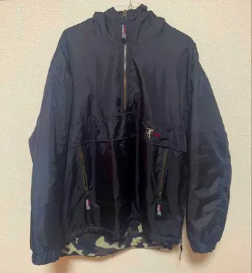 90s 비전 스트릿 웨어 아노락 후드티 하프 지퍼