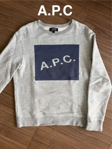 A.P.C. 그레이 로고 맨투맨 S