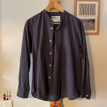 MHL, 스트라이프 셔츠 S 사이즈 밴드 카라