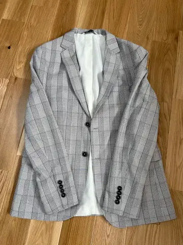 ZARA 체크 무늬 테일러드 자켓 USA40