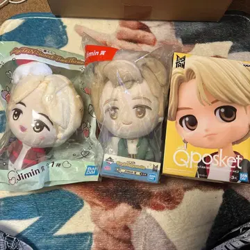 TinyTAN 지민 봉제 인형 & Qposket 세트