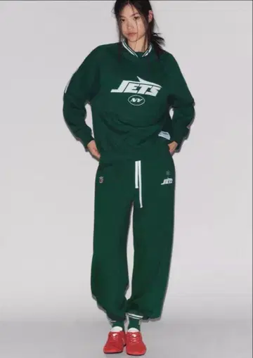 ZARA NFL 한정판 콜라보 JETS 맨투맨 셋업
