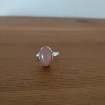 문스톤 실버 반지 핑크