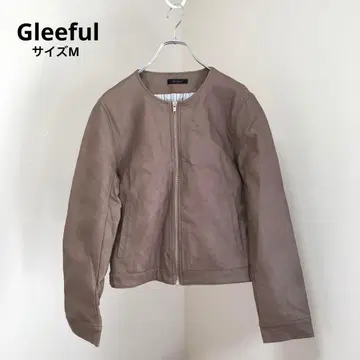 [ Gleeful ] 가죽 자켓 블루종 합성 피혁 M