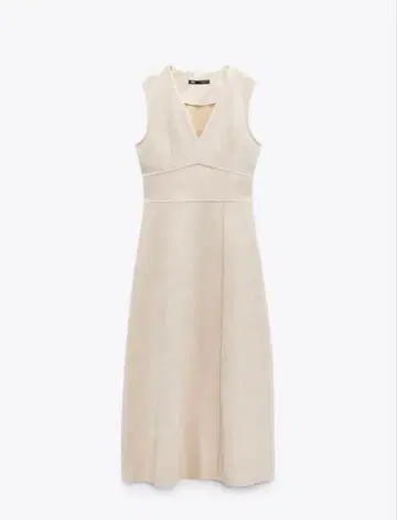 완판템 ZARA (자라) 페이크 스웨이드 오버롤 스커트 에크루 S 사이즈