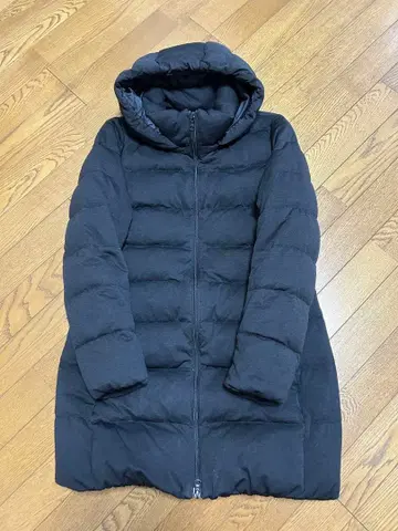 블랙 다운 자켓 코트 유니클로 스트레치