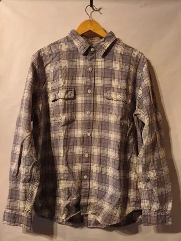 J.CREW 체크 셔츠 화이트 보라색 파랑