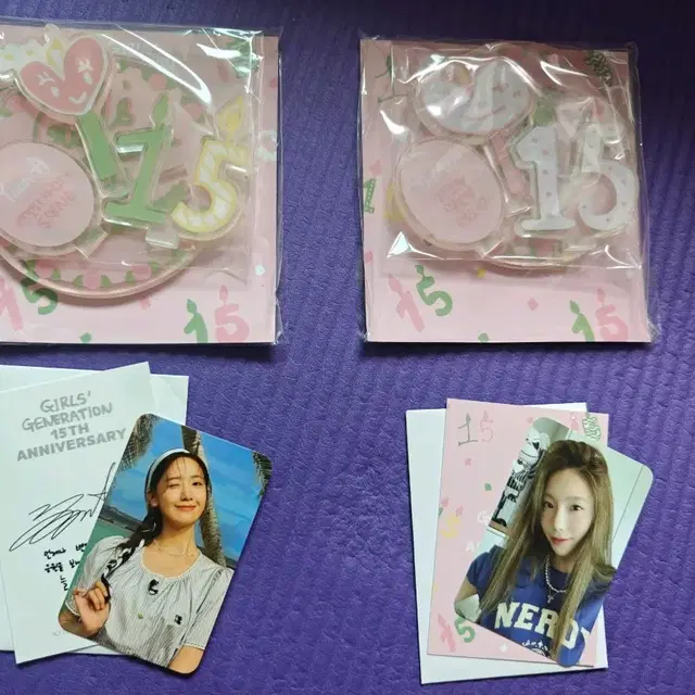 소녀시대 15주년 태연 윤아 아크릴 스탠드 포카