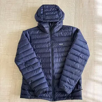 patagonia 후드 부착 다운 자켓 M 네이비