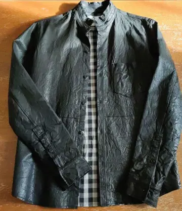 TAKEO KIKUCHI 블랙 가죽 자켓