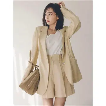 anuans 린넨 버뮤다 팬츠 (YELLOW BEIGE)