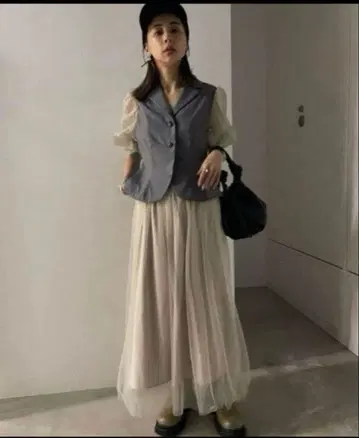 PEPLUM LINE CHIFFON SKIRT SET DRESS