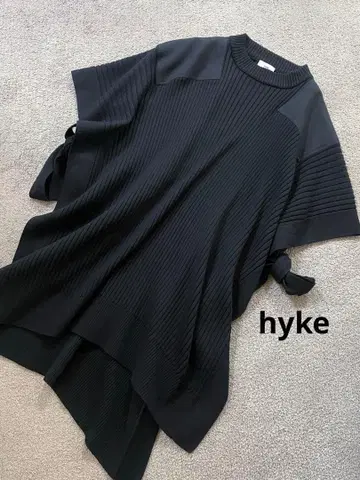 HYKE 하이크 명령어 스웨터 리브 니트 판초