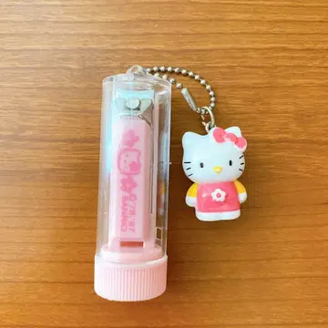 헤이세이 레트로 키티 헬로키티 미니 손톱깎이 키링 1997