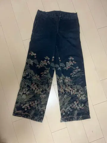 일본풍 패턴 데님