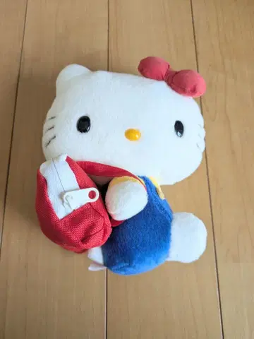 헬로키티 봉제 인형 약 17cm 가방 포함 빨간색