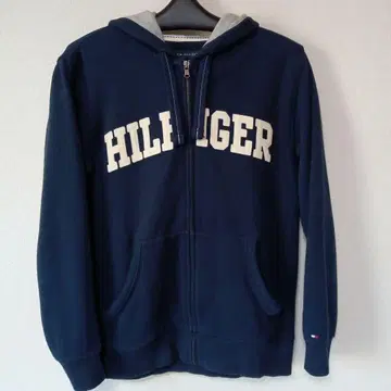 HILFIGER 네이비 풀 집업 후드티