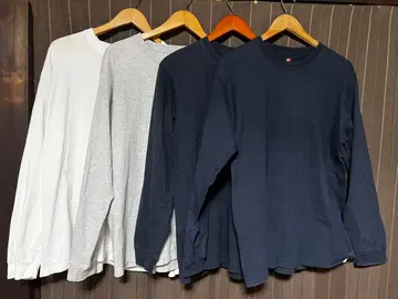 헤인즈 비피 롱슬리브 롱티 XL 4벌