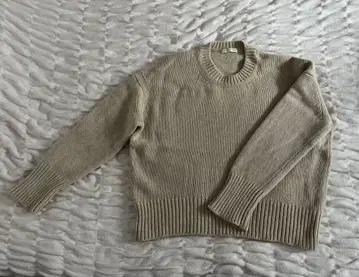 [ GALERIE VIE ] 베이지 크루넥 니트 스웨터