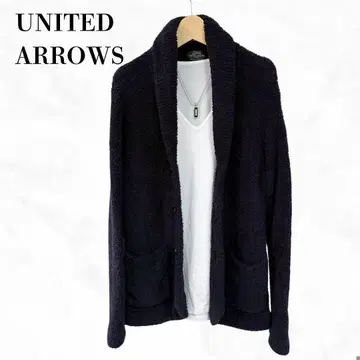 UNITED ARROWS 숄카라 니트 가디건 네이비 컬러