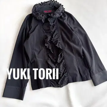 YUKI TORII 유키토리이 나일론 자켓 프릴 펀칭 그레이