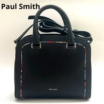 [ 미사용급 ] 폴스미스 2way 핸드백 블랙 스월 인셋