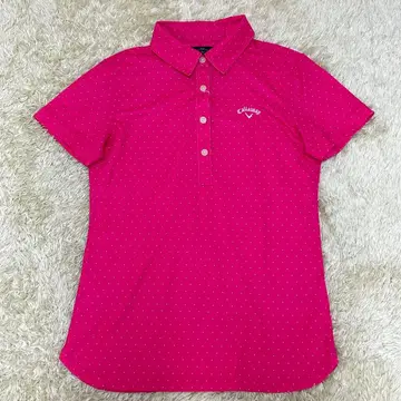 캘러웨이 핑크 반팔 골프 셔츠 S 사이즈