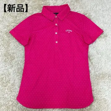 [ 미사용 새상품 ] Callaway 핑크 반팔 골프 셔츠 S 사이즈