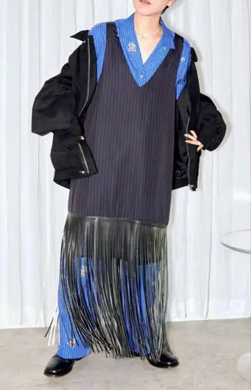 CITYSHOP PONTI 별주 FRINGE DRESS 원피스