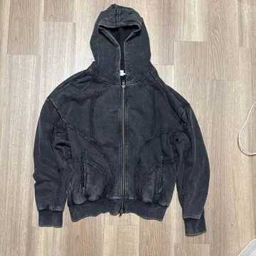 ANDER HUNK 후드 부착 후드티 L 다크 그레이